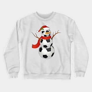 Soccer Santa Hat Snowman Christmas Lights Funny Xmas Squad Crewneck Sweatshirt